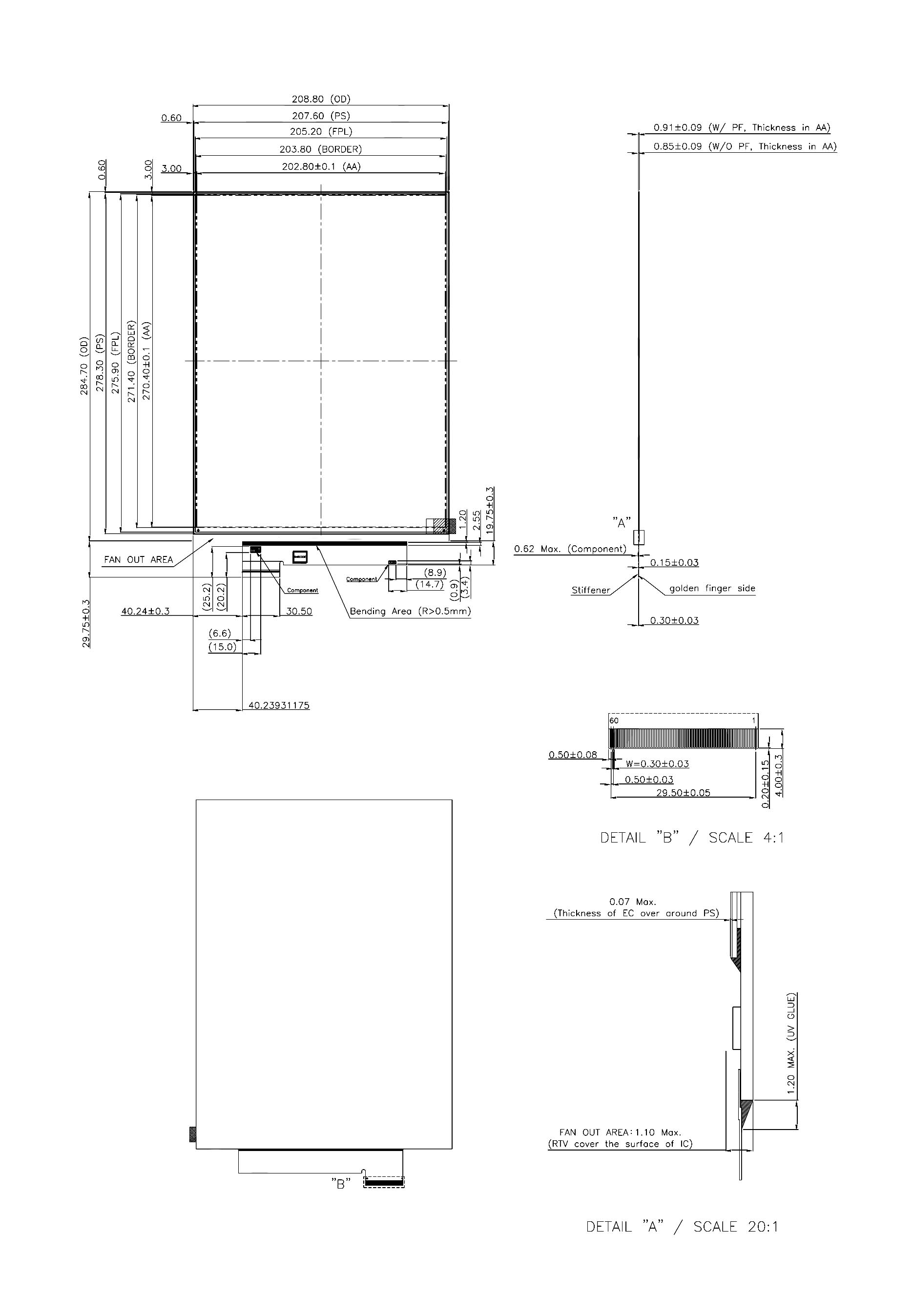 13.3″ E6 Full Color E-Ink Module E Ink Spectra 6 Big E-Paper 1600×1200 Display — reference image 5