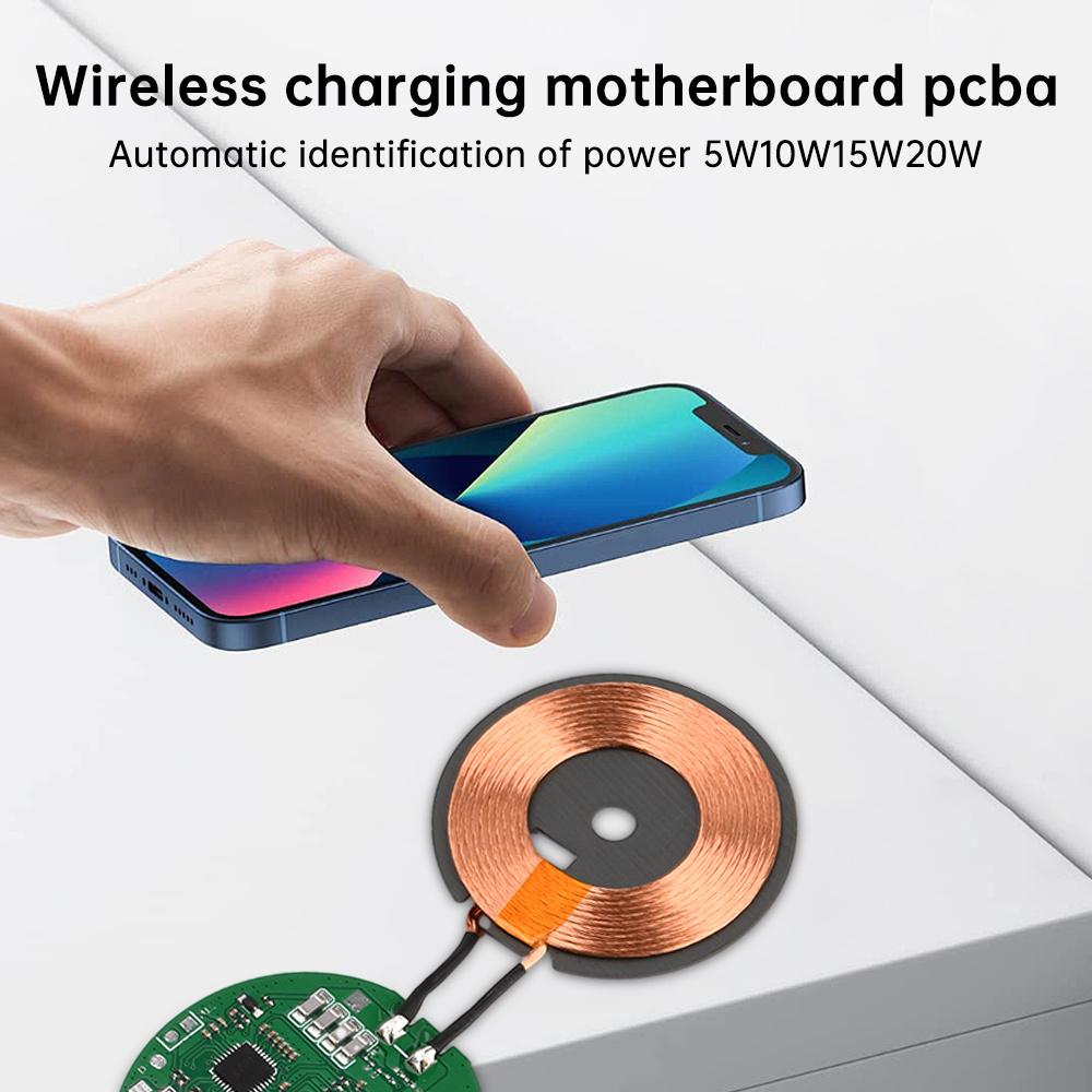 12V 24V 20W Wireless Charger Transmitter Module Wireless Charging Receiving PCBA Board Power Supply Coil For Apple Android Phone — reference image 2