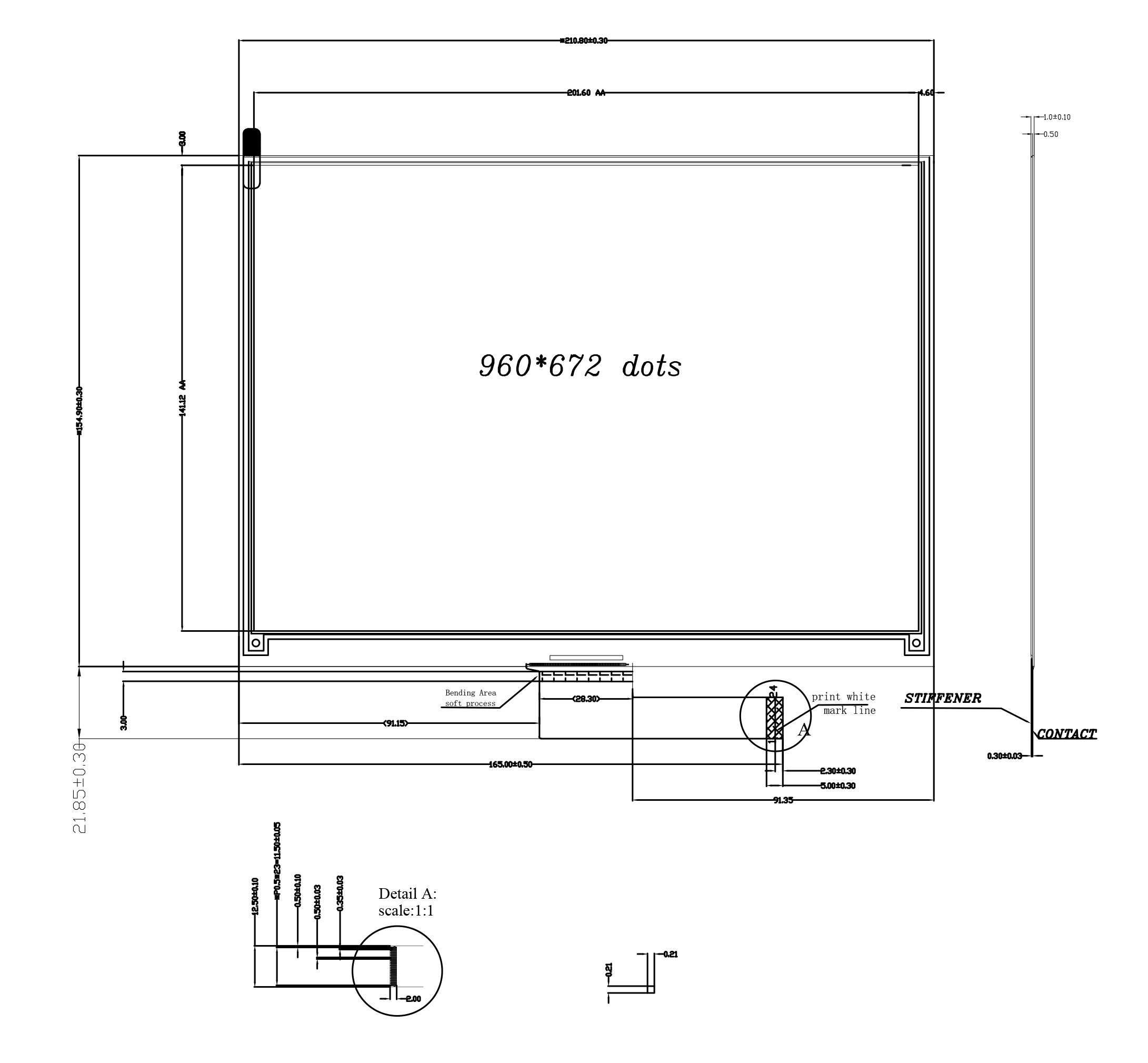 9.7 inch 4 Colors Vivid E-Paper Display 12s Fast Refresh SPI Interface 960×672 E-Ink Panel — reference image 2