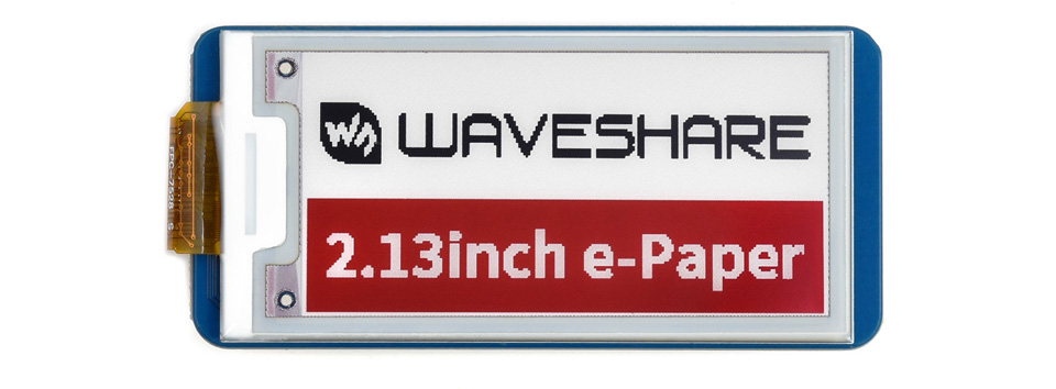 2.13inch E-Paper E-Ink Display Module (B) 250×122 Red, Black, White SPI Interface, For Raspberry Pi Pico — reference image 1