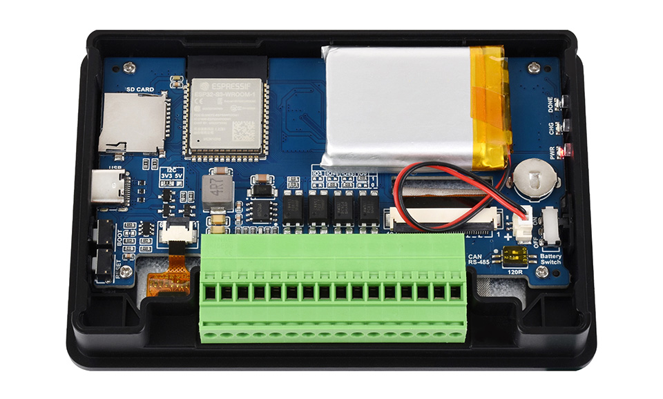 ESP32 S3 4.3 Inch LCD (B) 800×480 Captive Touch Screen Display LVGL Development Board WiFi BLE5 with Sensor CAN I2C RS485 — reference image 13