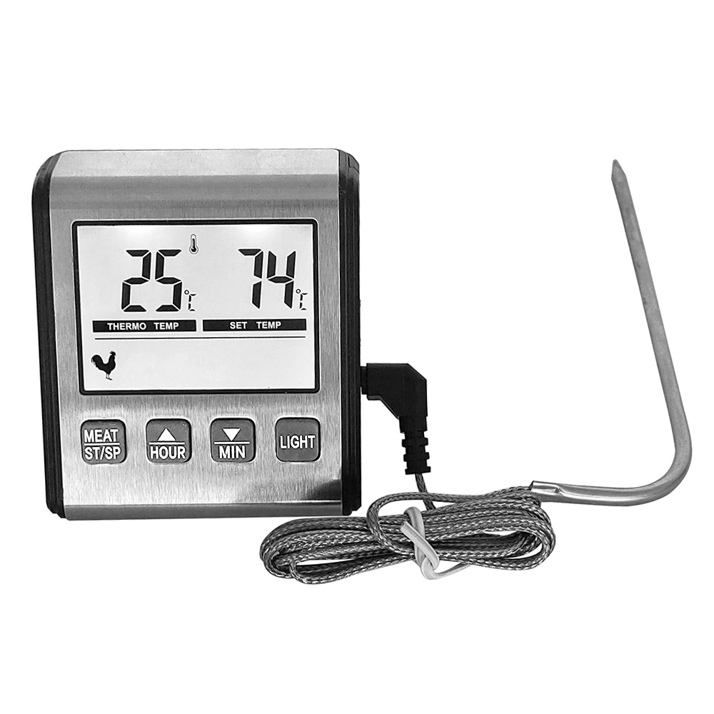 Digital Thermometer with Stainless Steel Probe Alarm Kitchen Meat Timer Temperature Meter Measurement for Oven BBQ Grill Cooking — reference image 15