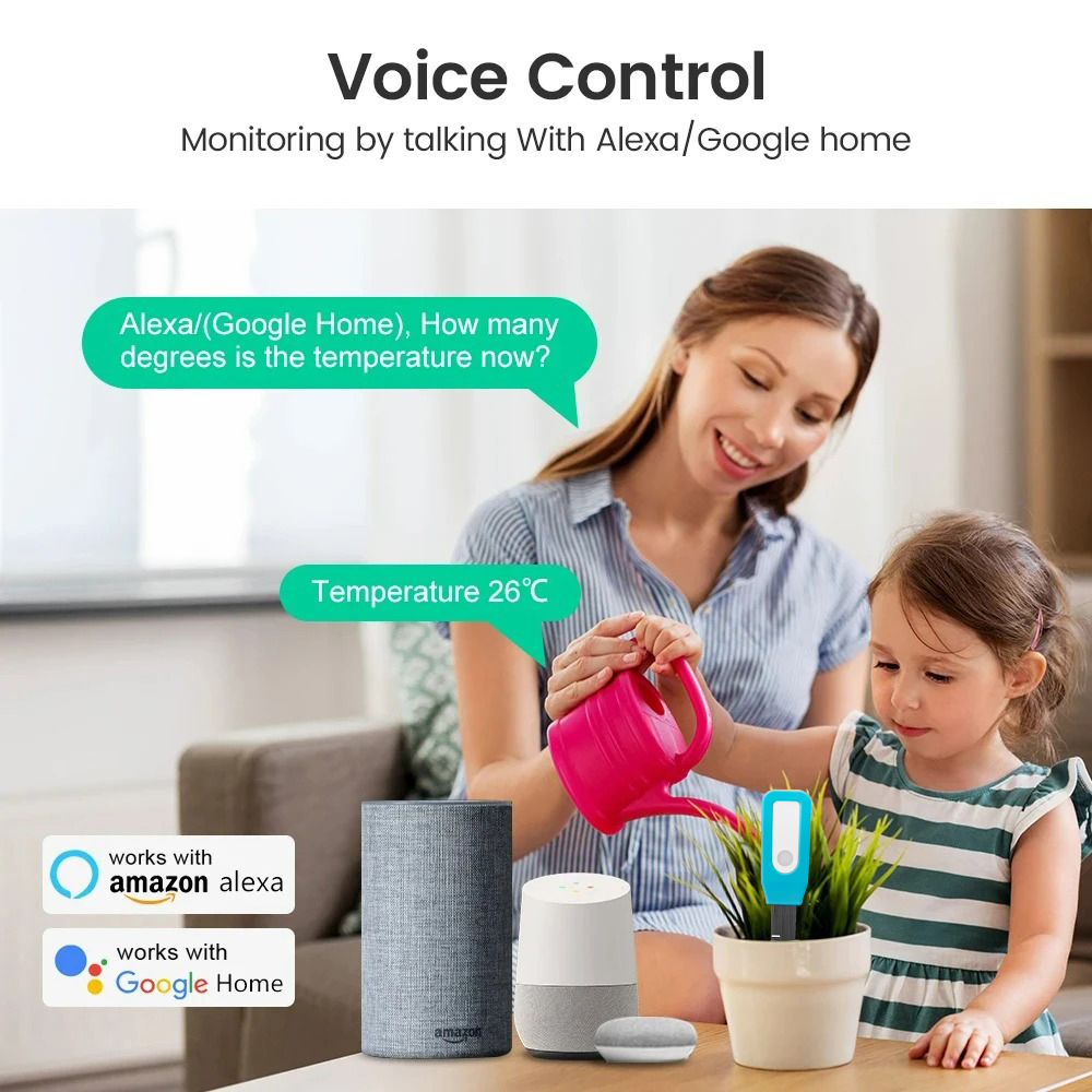 Tuya Soil Bluetooth Temperature Humidity Sensor Smart Tester Garden Automated Irrigation Detector Works With Alexa Google Home — reference image 4