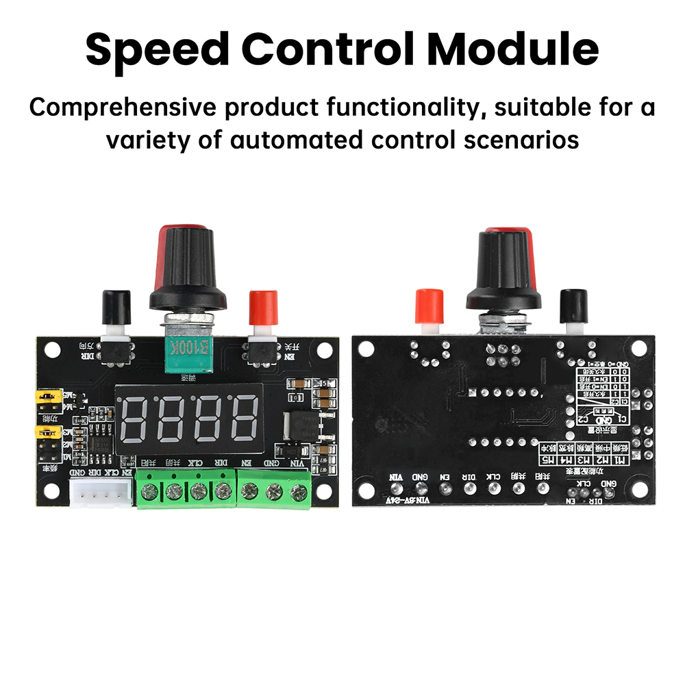 Stepper Motor Controller 12V 24V with PWM Pulse Signal Generator Reversible Rotation & Speed Control for Automation — reference image 3