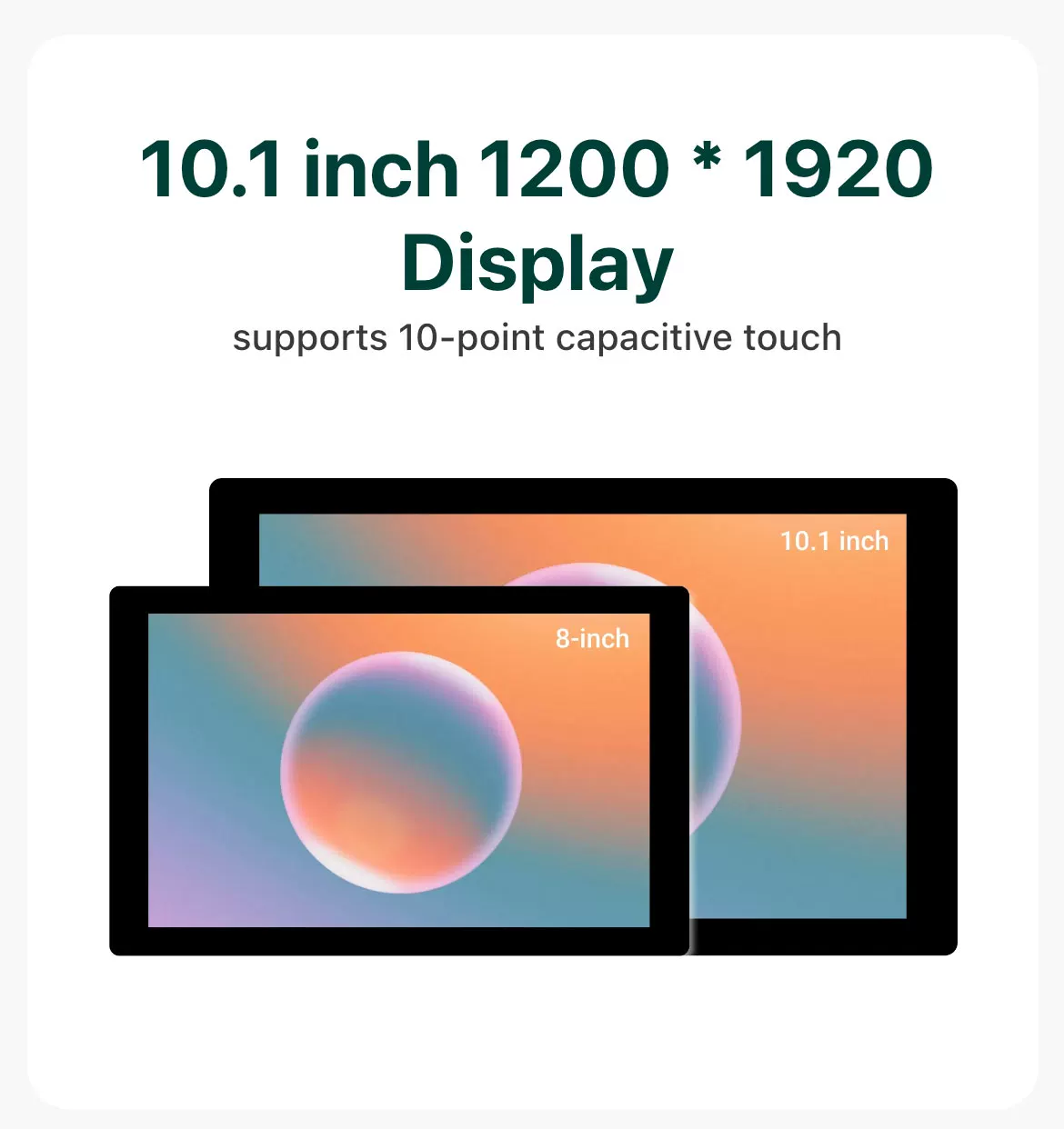 Radxa 10.1 inch FHD MIPI 1200×1920 Touchscreen Display for SBCs — reference image 1