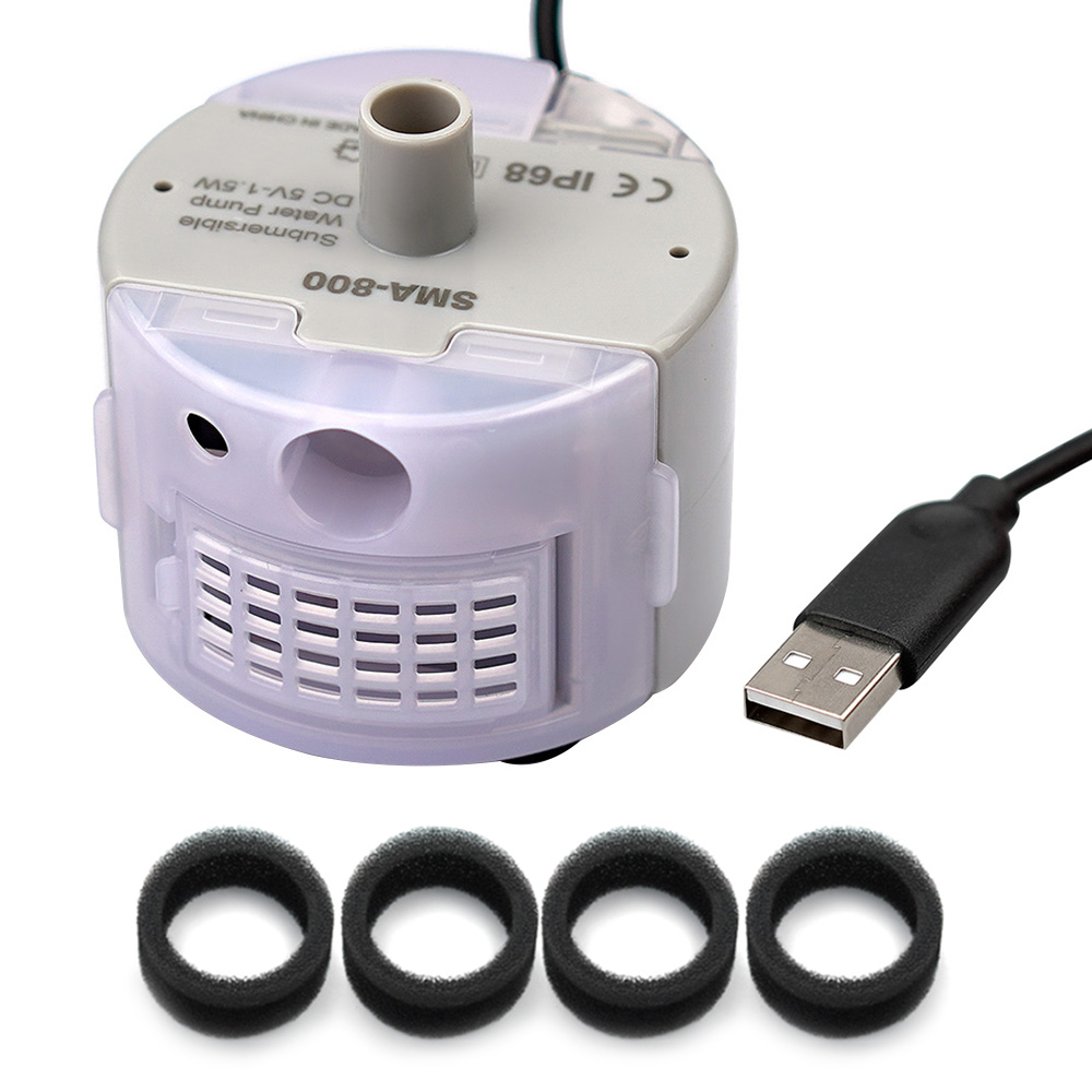 Pet Fountain Motor Submersible Pump Cat Water Drinker SMA-800 USB Water Pump Cats Fountain Accessories Mute DC 5V/1A Water Pump — reference image 5