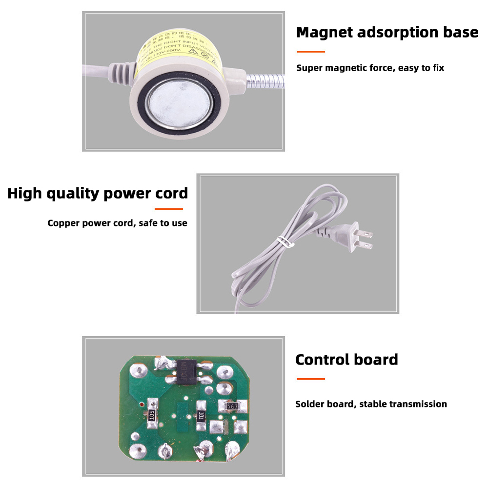 30 LED Industrial Sewing Machine Lighting Lamp Clothing Machine Accessories Work Light 360° Flexible Gooseneck Industrial Lights — reference image 9