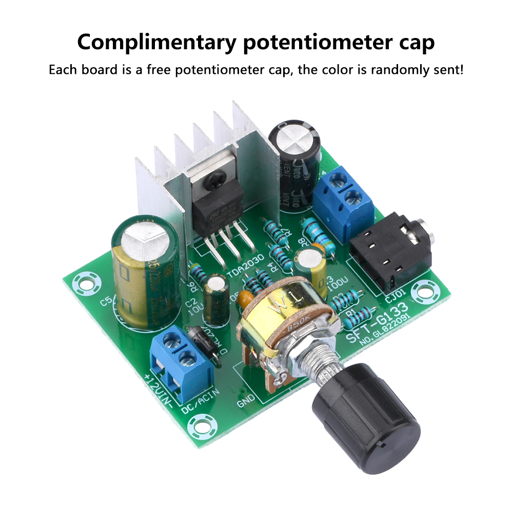 TDA2030A Power Amplifier Board Finished High Fidelity Mono Wide Voltage 12V Single Power 15W Digital Audio Module — reference image 1