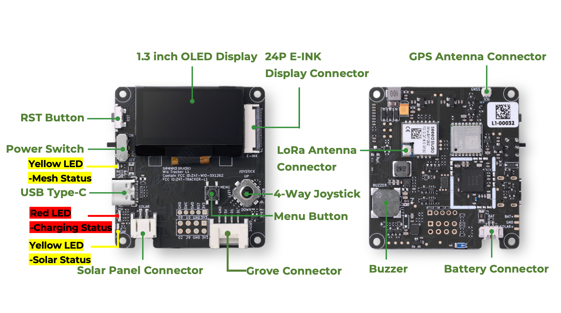 Meshtastic Node Wio Tracker L1 LoRa Wio-SX1262 862-930MHz 868MHz 915MHz NRF52840 L76K GPS,Wireless, Low-power, Development Board — reference image 8