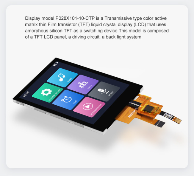 2.8 Inch Lcd Tft Display 240X320 300 Nit Industrial Touch Screen portable lcd screen — reference image 2