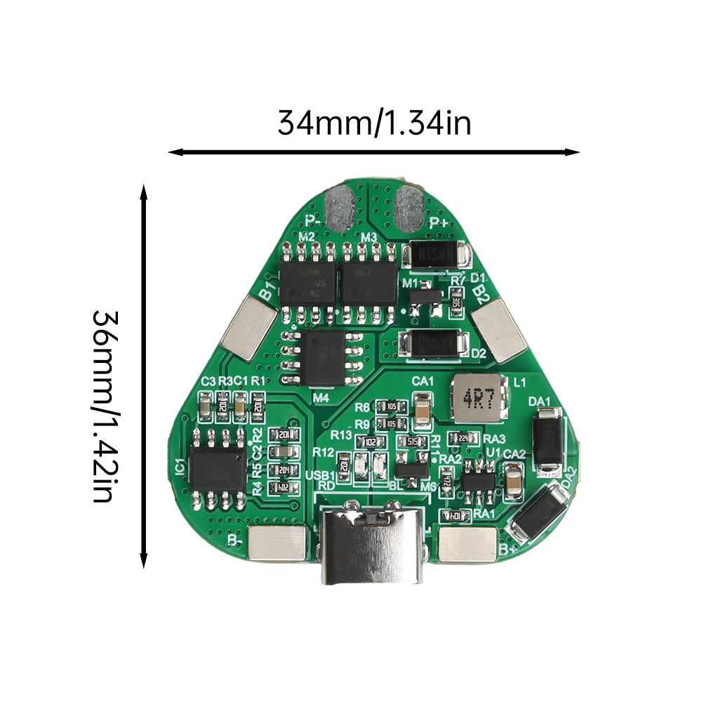 12V 3S 20A Type-C Lithium Battery Protection Board 11.1V 12.6V Overcharge Over-discharge Protect Li-ion BMS PCM PCB — reference image 10