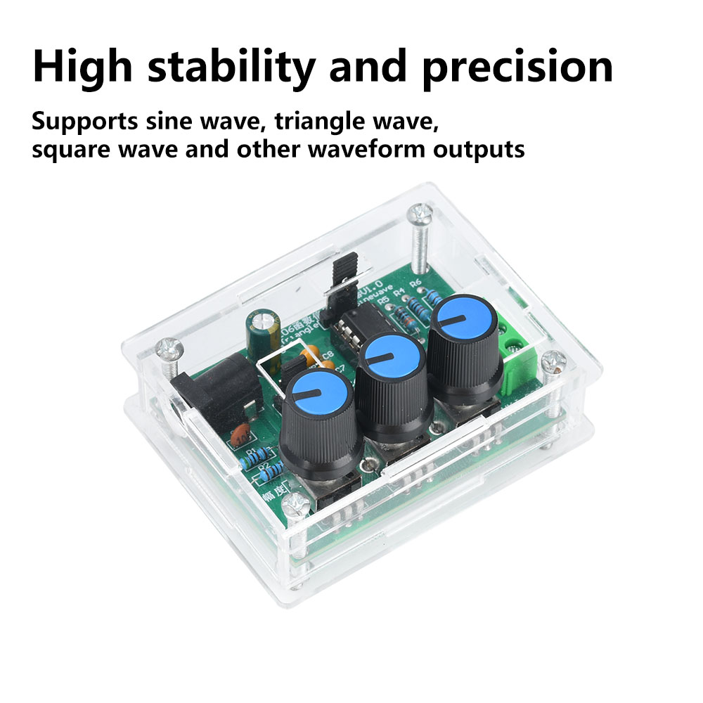 DC 9-12V High Precision Signal Generator DIY Kit Sine Triangle Square Waves 1Hz 1MHz Frequency Range Adjustable Frequency — reference image 1