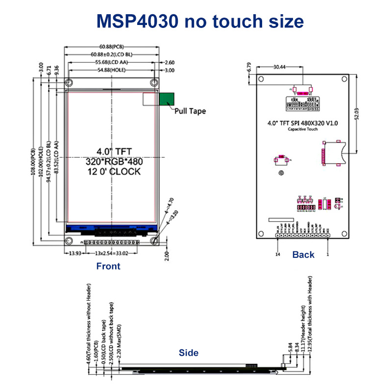 4.0 Inch 320X480 SPI TFT LCD Module ESP32 Display ST7796 TN Capacitive Touch LCD Screen for Arduino Mega2560 C51 STM32 ESP32 — reference image 11