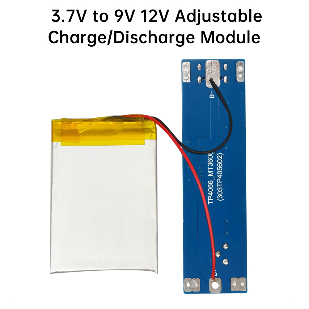 3.7V to 9V 12V 18650 Lithium Battery Boost Step Up Module UPS Uninterruptible Power Supply Module Charge Discharge Integrated — reference image 3