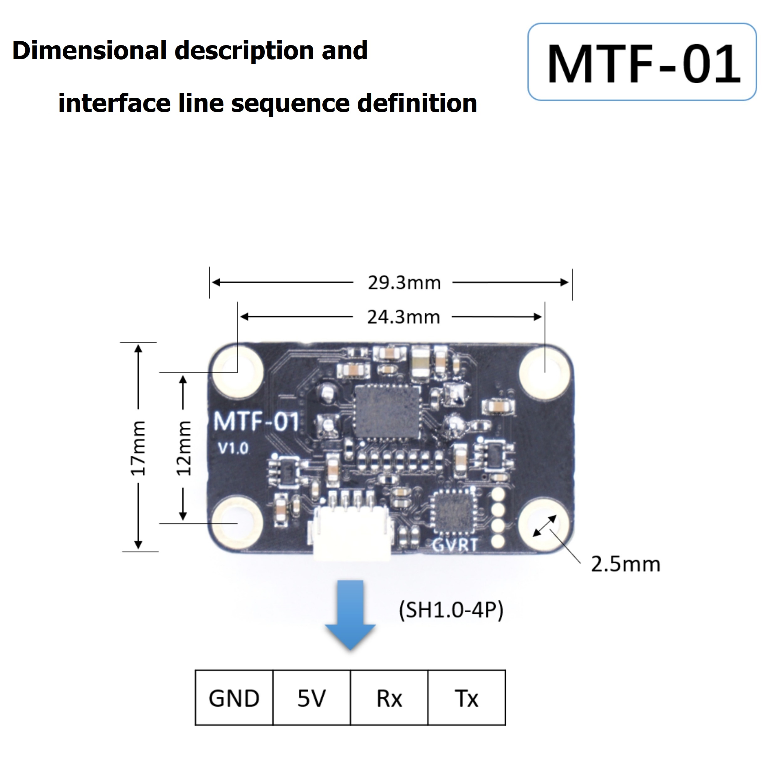 MTF 01 Optical Sensor Module PMW3901 Optical Flow Sensor UAV Positioning 8m Laser Ranging Integrated — reference image 7