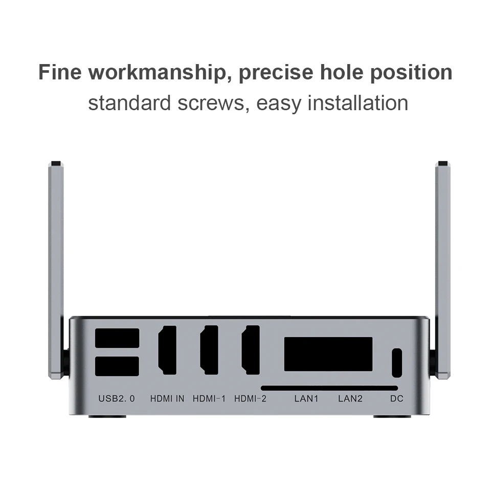 Carcasa de aluminio para Orange Pi 5 Plus, carcasa metálica, refrigeración pasiva, antenas opcionales para OPI 5 Plus. — imagen de referencia 4