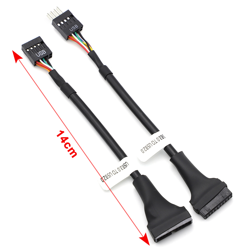 1Pcs USB 2.0 Motherboard IDC 9pin female to USB 3.0 19/20 Pin male Adapter,mainboard USB 3.0 20 Pin Header to USB 2.0 9Pin Cable — reference image 2