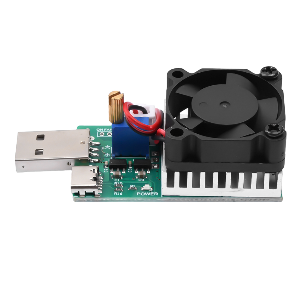 15W 18W 22.5W DC 3.7V-13V Electronic Test Load Resistor USB Battery Discharge Capacity Tester with Fan Adjustable Current Module — reference image 3