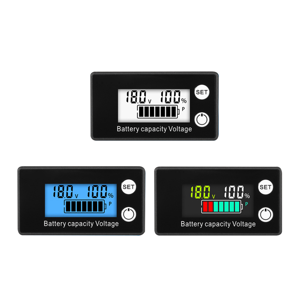 DC 8-100V Battery Capacity Indicator LCD Digital Electricity Meter Lead-acid Lithium LiFe PO4 Voltage Tester for Car Motorcycle — reference image 8