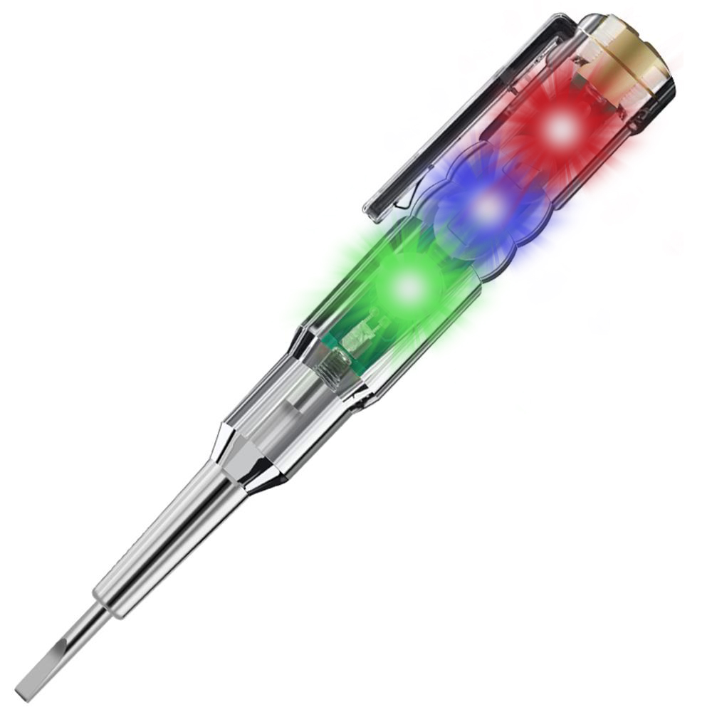 AC24-250V DC12-24V Intelligent Voltage Tester Pen Electric Screwdriver Test Pencil Induction Power Detector Circuit Indicator — reference image 1