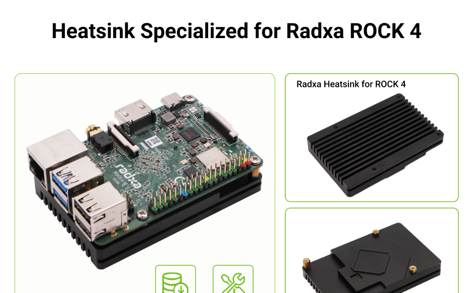 Radxa Heatsink for ROCK 4, Designed for Radxa ROCK 4 Series, Easy to Install and Remove. — reference image 2