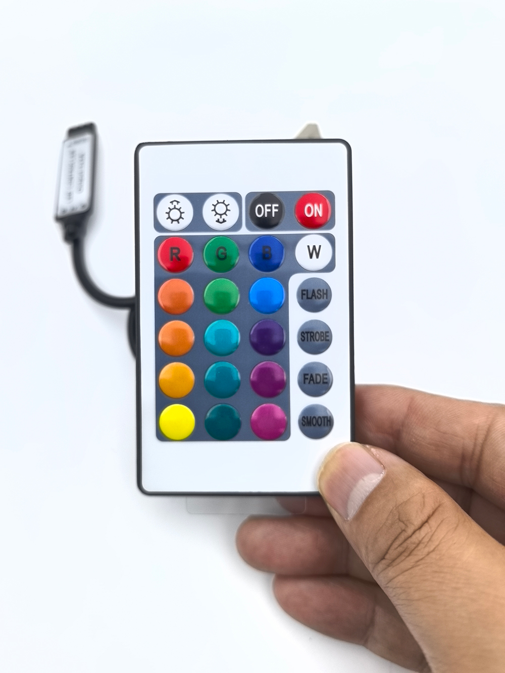 USB 5V mini 24key 4Pin RGB LED Strip Light RF Controller Control Cable Remote Dimmer for 5050 3528 2835 led Strip — reference image 1