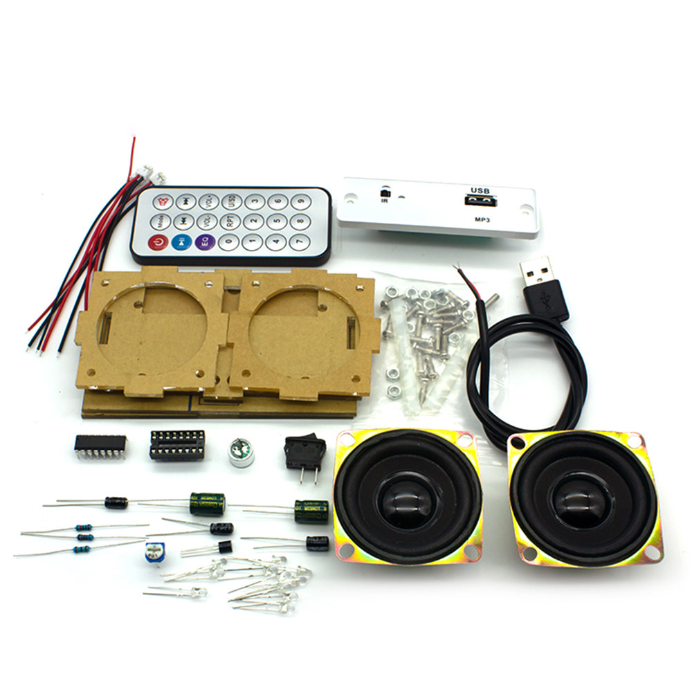 White DIY Electronic Kit Bluetooth Speaker Electronics DIY Soldering Project Kit Teaching Practice Bluetooth Stereo Speaker — reference image 3