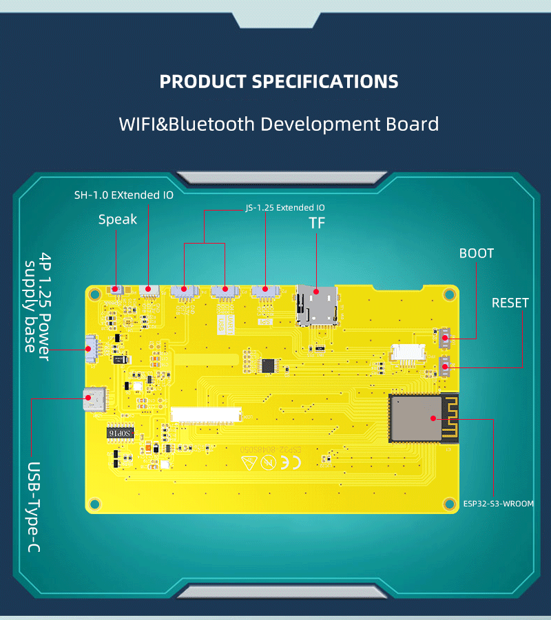 5.0 inch ESP32-S3 HMI 8M PSRAM 16M Flash Arduino LVGL WIFI&Bluetooth IPS 800*480 CYD Smart Display Screen RGB LCD TFT Module — reference image 4
