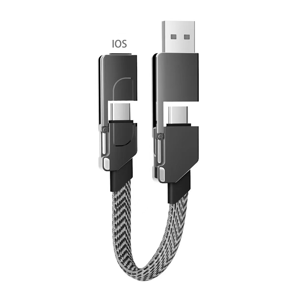 4 in 1 Multi Fast Charging Cable Keychain PD for iPhone Lightning 27W Andriod TYPE-C 60W QC 27W Fast Charging Data Cable Keychai — reference image 7