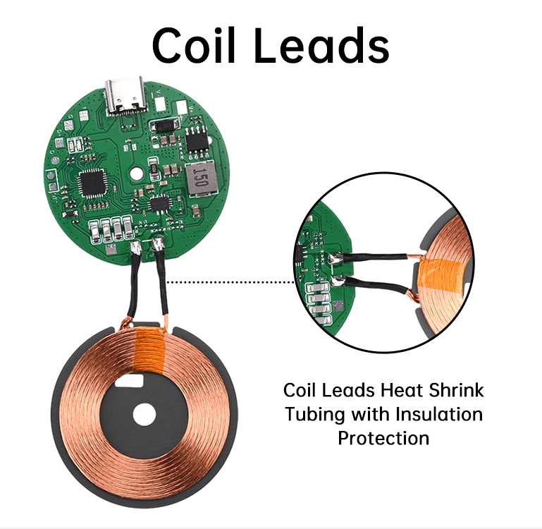 12V 24V 20W Wireless Charger Transmitter Module Wireless Charging Receiving PCBA Board Power Supply Coil For Apple Android Phone — reference image 6