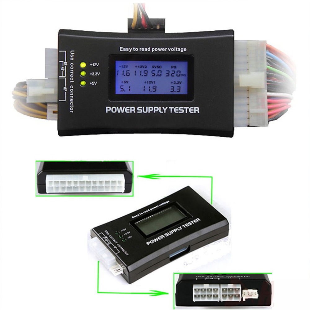 Digital LCD Display PC Computer 20/24 Pin LCD Power Supply Tester Check Atx Source Tester Power Measuring Diagnostic Tester Tool — reference image 3