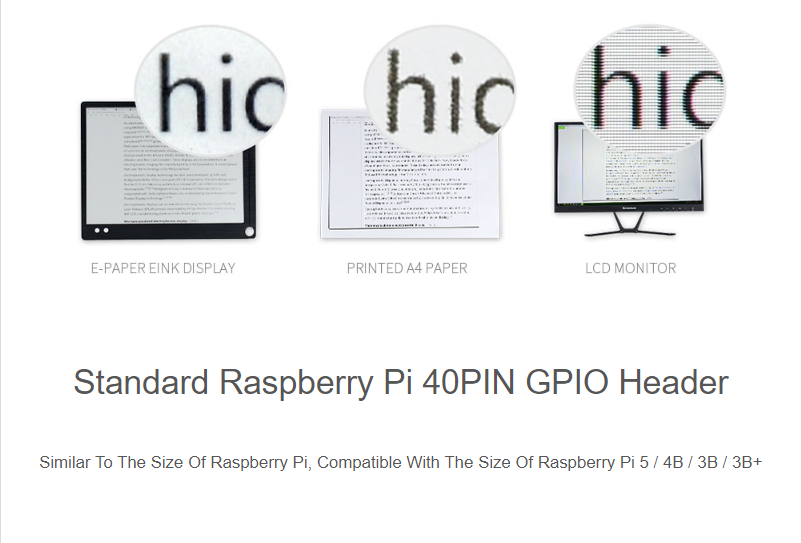3.52 inch e-paper Display e-link red black and white support raspberry pi/STM32 paper screen 360×240 SPI Interface — reference image 7