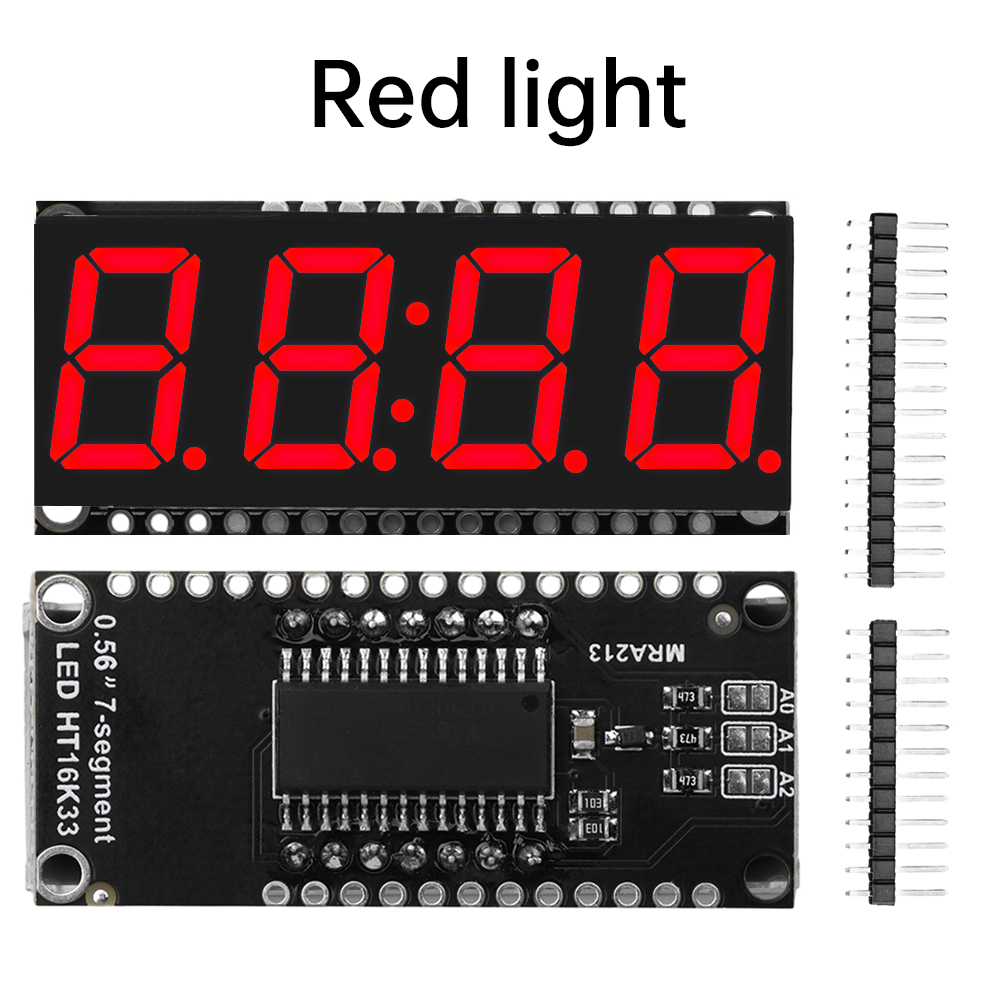 HT16K33 LED Display Module for Arduino 4 Digit 7 Segment 0.56 inch Time Clock Indicator Tube Module Red Blue Green Yellow White — reference image 3