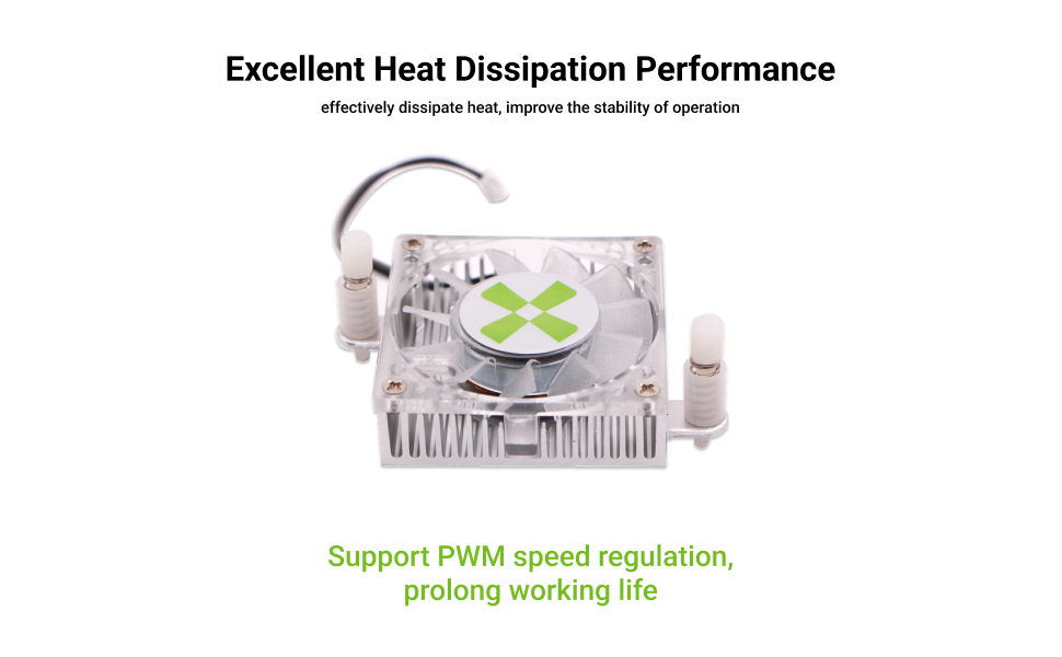 Radxa Heatsink 4012, Designed for Radxa ROCK 3B/5B/5B+ , Adjustable Fan Speed, Easy to Install and Remove. — reference image 4
