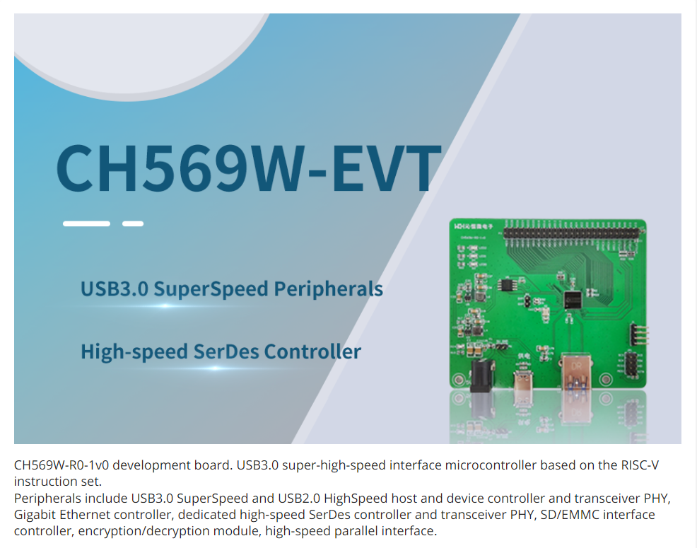 CH569 development board USB3.0 Super-Speed Interface MCU Gigabit Ethernet PHY HSPI CH569W-EVT Evaluation Board New Original — reference image 3