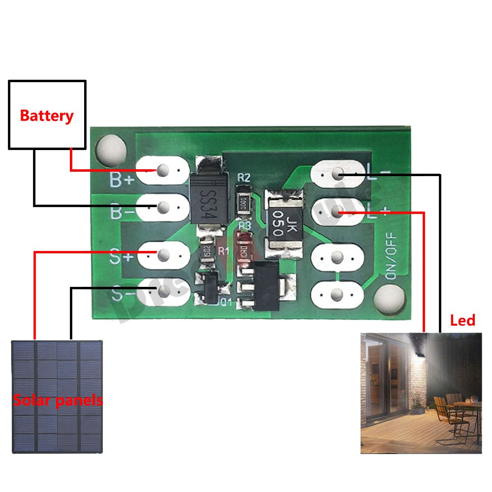 Automatic Solar Panel Battery Charger Board Night Light LED Lamp Control Switch Battery Charger Charging Controller Module — reference image 1