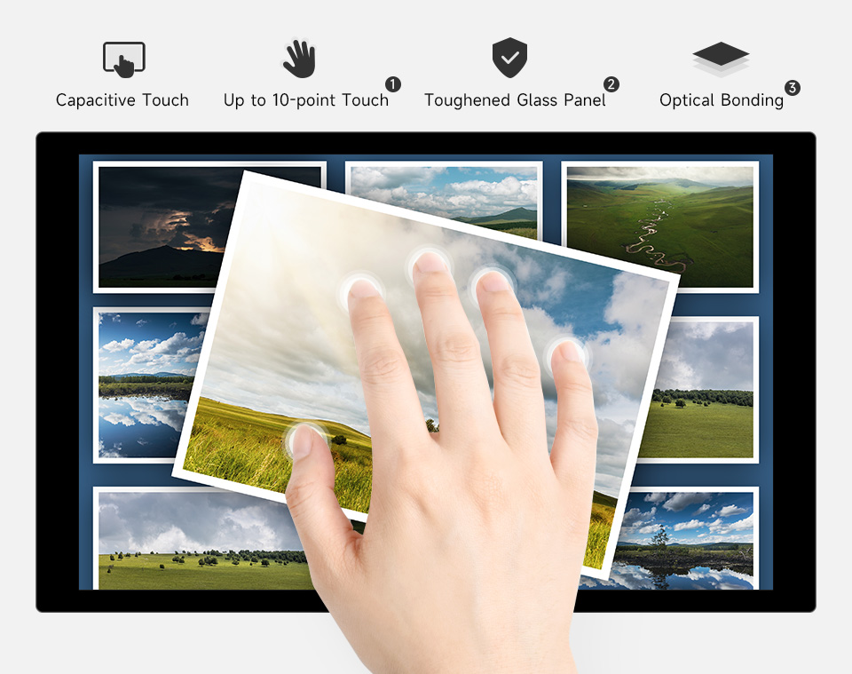 10.1inch Capacitive Touch Display for Raspberry Pi/Jetson Nano/PC, 10-Point, 1280×800 HDMI, Full Color — reference image 4