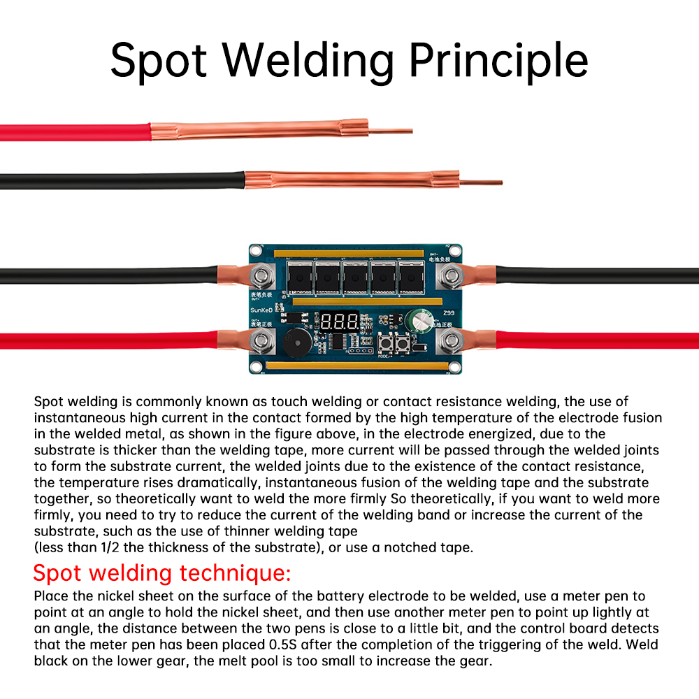 99 Gears 12V Spot Welder Kit Digital Power Adjustable Spot Welding Pen Control Board Nickel Sheet For 18650 Lithium Battery — reference image 9