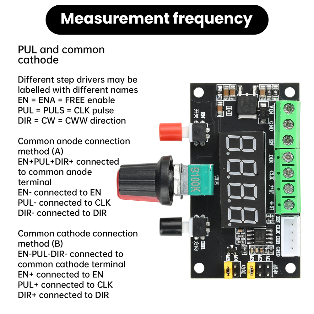 Stepper Motor Controller 12V 24V with PWM Pulse Signal Generator Reversible Rotation & Speed Control for Automation — reference image 4