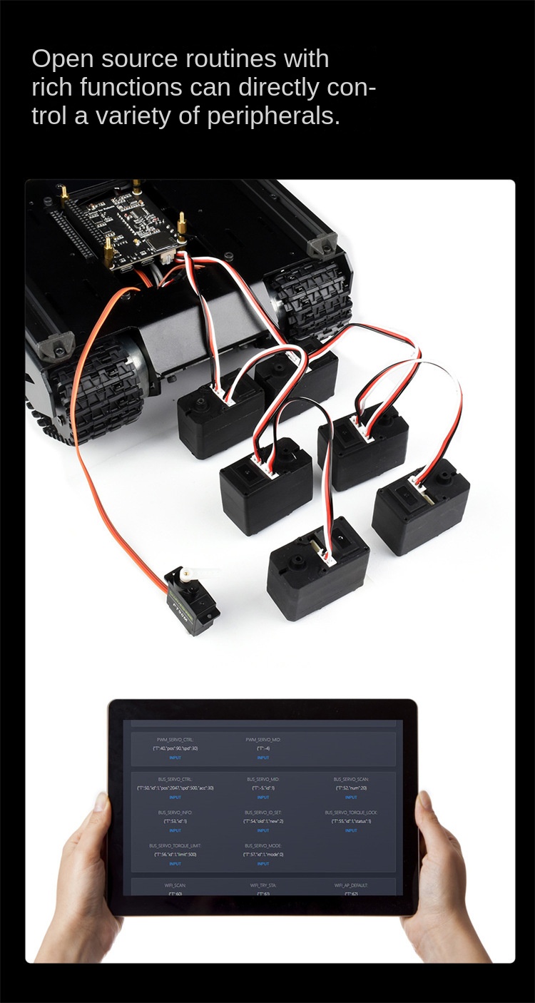 Waveshare Flexible And Expandable 6×4 Off-Road UGV, With Extension Rails and ESP32 Slave Computer — reference image 12