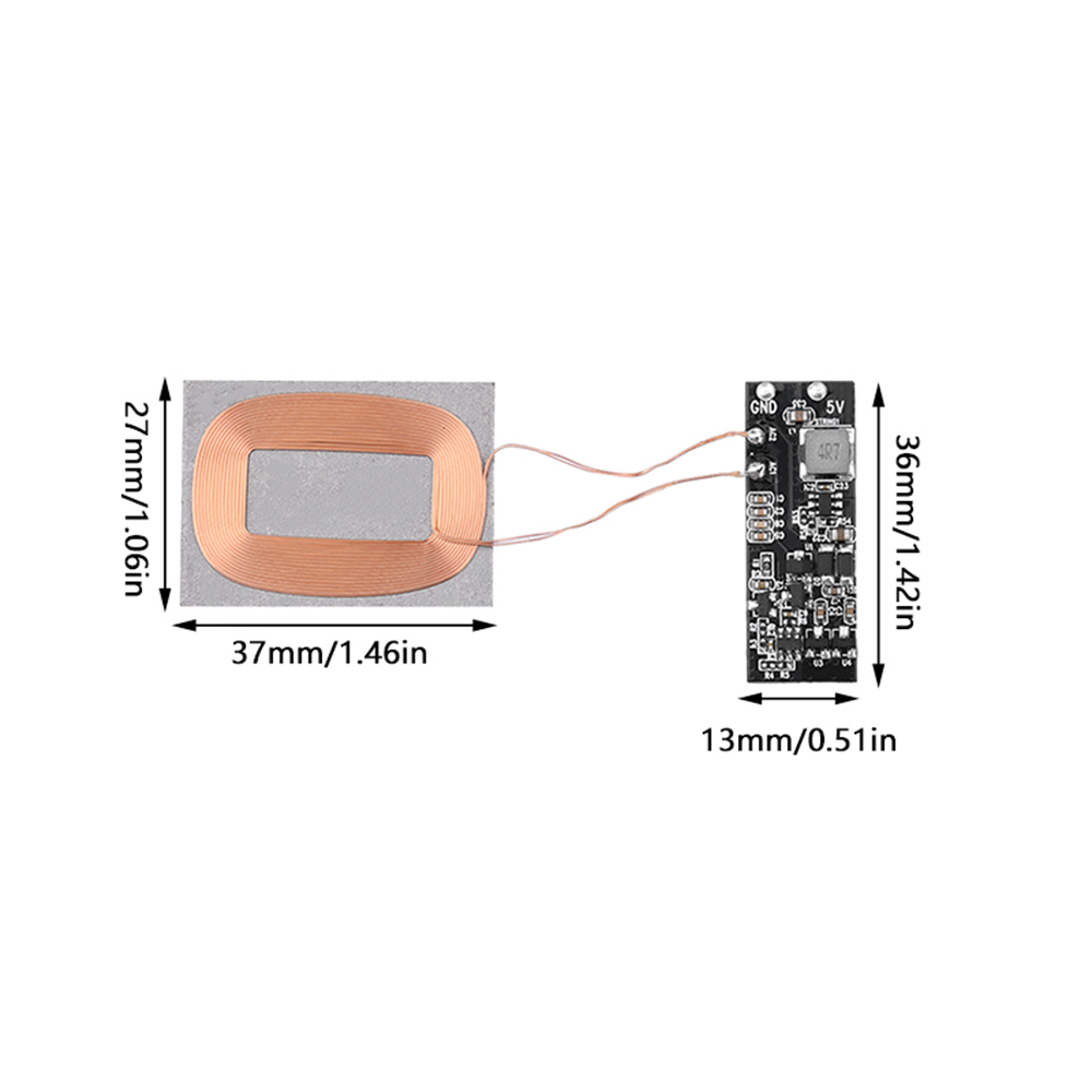 3W 600mA/5W 1A Wireless Charging Receiver Module Small Coil Built-in 5V Charging Wireless Charger PCBA Board — reference image 11