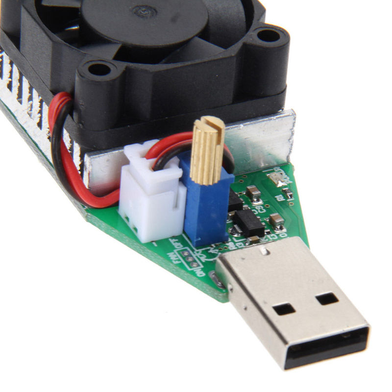 15W DC 3V-21V Electronic Test Load resistor USB Interface Battery Discharge Capacity Tester with Fan Adjustable Current Module — reference image 4