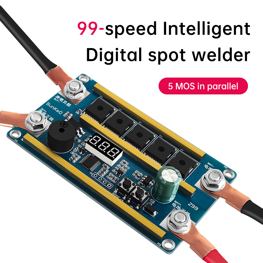 99 Gears 12V Spot Welder Kit Digital Power Adjustable Spot Welding Pen Control Board Nickel Sheet For 18650 Lithium Battery — reference image 1