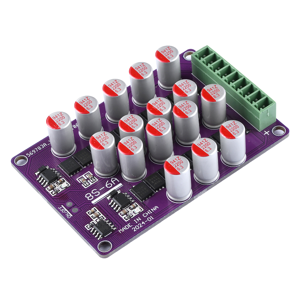 6A 2.5V-4.4V Active Equalizer Balancer 3S 8S Lifepo4 Equalization Balancing Li-Ion /LiFePo4 Lithium Balance Board — reference image 3