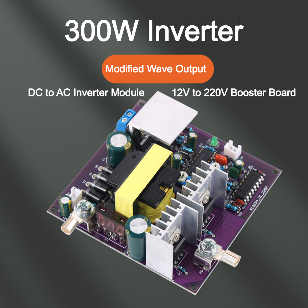 300W Corrected Sine Wave Output 50Hz Inverter 12V To 220V Inverter Power Supply Energy Storage DC-AC Boost Circuit Board — reference image 3