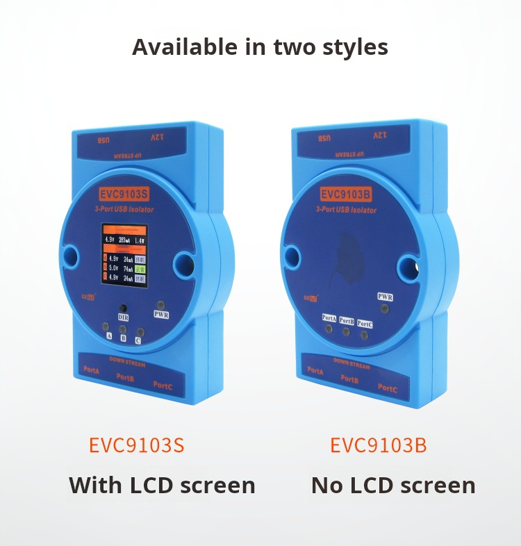 Ginkgo EVC9103 USB 2.0 High-Speed Isolator Hub – 480Mbps One-to-Three Port Expander with Signal Enhancemen — reference image 19
