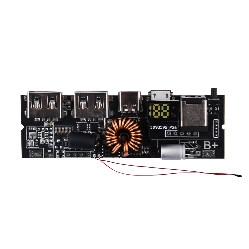 PD 65W 100W Power Bank 6-port 21700 two-way fast charging mobile power module for High capacity 18650 battery assemble — reference image 1